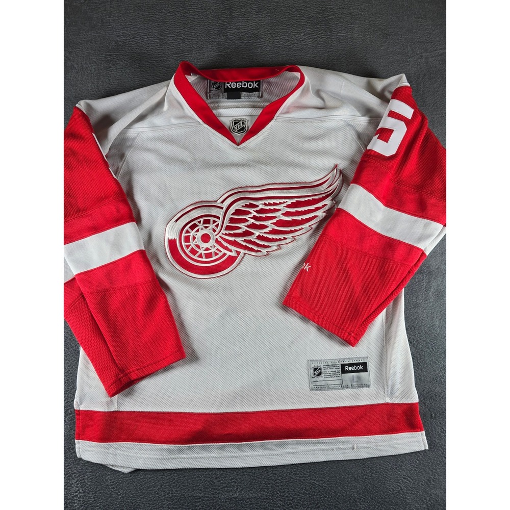 Reebok Detroit Red Wings Niklas Kronwall 55 NHL Jersey Mens Large White Red